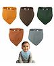 Motherly Bib for Baby 0 to 6 Month Soft Muslin Baby Apron, Adjustable & Absorbent Bibs for Newborns to 12 Months Boys and girl (Multicolor, Pack of 5)