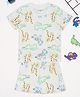 Pantaloons Baby Cotton Woven Half Sleeves Wild Animals Printed Tee With Coordinating Shorts Set - Off White