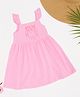 Pantaloons Baby Cotton Knit Frill Sleeves Unicorn Printed Dress - Pink