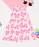 Pantaloons Baby Cotton Knit Sleeveless Butterfly & Hearts Printed Dress - Pink
