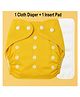 Sparkle Joy Free Size Reusable Cloth Nappies / Diaper With Insert Pad - Yellow