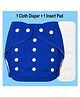 Sparkle Joy Free Size Reusable Cloth Nappies / Diaper With Insert Pad - Blue