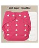 Sparkle Joy Free Size Reusable Cloth Nappies / Diaper With Insert Pad - Pink