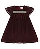 Young Birds Woven Cap Sleeves Beads Embellished Flared Dress - Purple