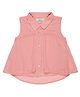 Young Birds Woven Sleeveless Frock Style Top - Peach