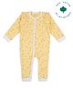 My Milestones 100% Cotton Knit Full Sleeves Lemons Printed Romper - Yellow