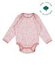 My Milestones 100% Cotton Knit Full Sleeves Floral Printed Onesie - Pink