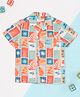 Pantaloons Junior Rayon Woven Half Sleeves Tropical & Beach Theme Printed Shirt - Multi Colour