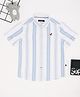 Pantaloons Junior 100% Cotton Woven Half Sleeves Striped Shirt - White