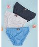 Pantaloons Junior 100% Cotton Knit Pack Of 3 Solid Briefs - Multi Colour