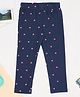 Pantaloons Junior Woven Hearts Printed Jeggings - Navy Blue