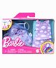 Barbie Clothes & Accessories Deluxe Keychain Rainbow Bag with Pajamas & Slumber Party Themed Accessories for Barbie Dolls like Slippers?? - Multicolor