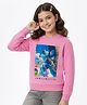 Pine Kids Cotton Knit Full Sleeves Sweatshirt with Imagination Graphic - Pink