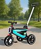 Little Olive TurboTrek 3in1 Kids Tricycle With Pedals & Push Handle | Stylish Ride - Aqua Blue & Black