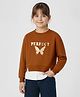 Pine Kids Cotton Knit Full Sleeves Sweatshirt With Perfect Text Print - Brow & White