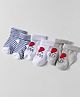 Doodle Poodle Cotton Knit Ankle Length I Love Mum Dad Printed Socks  Pack of 3 - White & Grey