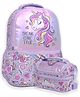 Little Surprise Box Hologram Unicorn School Backpack & matching Lunch bag - Purple - 17 Inches