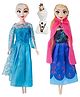 Fiddlerz Frozen Princess Doll Set with Olaf and Storytelling Feature with Detachable Outfits and Accessories for Girls Age 3+-Height 27 cm