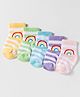 Doodle Poodle Cotton Knit Ankle Length Socks with Rainbow Design & Stripes Pack of 5 - Multicolor