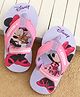 Cute Walk by Babyhug Disney Back Strap Flip Flops With Mickey & Minnie Print - Blue & Pink