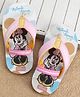 Cute Walk by Babyhug Disney Back Strap Closure Flip Flops With Minnie Mouse Print - Pink & White