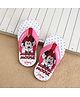 Cute Walk by Babyhug Disney Flip Flops With Minnie Mouse Print - Pink & White