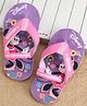 Cute Walk by Babyhug Disney Back Strap Closure Flip Flops With Mickey Mouse Print - Pink & Purple