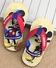 Cute Walk by Babyhug Disney Back Strap Closure Flip Flops With Mickey Mouse Print - Red & Yellow