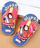 Cute Walk by Babyhug Marvel Back Strap Flip Flops with Spiderman Print - Red & Blue