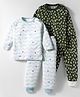 Kidi Wav Pack Of 2 Full Sleeves Sea Life & Abstract Printed Tee & Coordinating Joggers Set - Multi Colour