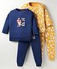 Kidi Wav Pack Of 2 Full Sleeves Pirate Teddy & Abstract Printed Coordinating Tees & Joggers Set - Multi Colour