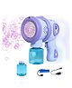 Niyamat Bubble Gun for Kids Leak-Proof Automatic Colour 10000+ Bubbles Per Minute, Birthday Gift Summer Toy for Boys and Girl Gun Bubble Blower with Led Light- Blue