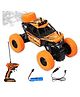 NIYAMAT Remote Control Car for Kids with Mist Smoke Spray Function 2 WD Monster Truck Rock Crawler Climbing RC Toy Vehicle Car for Boys and Girls (Orange)