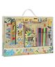 Niyamat Dinosaur Stationery Kit - Ideal Gifts for Girls with Pencil Box, Color Pens, Crayons, and More | Perfect Kit for School Essentials