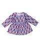 Vastrarth Pure Cotton Woven Full Sleeves Floral Printed Dress - White