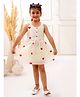 Vastrarth Pure Cotton Woven Sleeveless Butterflies Printed Dress - Off White