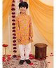 Vastrarth Pure Cotton Woven Full Sleeves Floral Printed Kurta Pyjama Set - Yellow