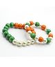 Aabacus Independence Day Theme Tiranga Designed Pearls Embellished Bracelets - Multi Colour