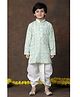 Superminis Cotton Woven Full Sleeves Abstract Printed & Sequins Embellished Dhoti Kurta Set - Green