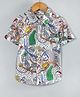 Hugsntugs Cotton Woven Half Sleeves City Printed Shirt - Multi Colour