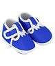 Neska Moda Butterfly Applique Detailed With Velcro Closure Booties - Blue