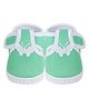 Neska Moda Butterfly Applique Detailed With Velcro Closure Booties - Green