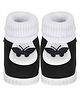 Neska Moda Butterfly Applique Detailed Slip On Booties - Black