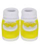 Neska Moda Butterfly Applique Detailed Slip On Booties - Yellow