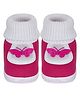 Neska Moda Butterfly Applique Detailed Slip On Booties - Pink