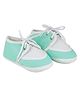 Neska Moda Colour Blocked With Lace Up Closure Booties - Green