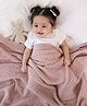 haus & kinder 100% Cotton Knitted AC Blanket with a Toy for Baby Baby Blossom - Baby Pink