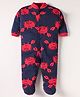 Kidi Wav Full Sleeves Crabs Printed Sleepsuit - Red