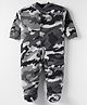 Kidi Wav Full Sleeves Camouflage Printed Sleepsuit - Black