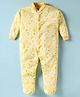 Kidi Wav Full Sleeves Floral Printed Sleepsuit - Yellow